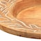 Homeroots 13" Brown Solid Wood Floral Handmade Round Charger Plate 633184 - alternate 4