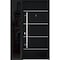 Vdomdoors Steel Door Deux 6083 Black Enamel Sidelight Exterior Window Sidelite Stainless Inserts Entry Door P DEUX6083EXD-BLK-W36+12 x H80-RH-I - alternate 1