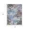 Homeroots 8' X 10' Brown And Sky Blue Abstract Washable Indoor Outdoor Area Rug 631966 - alternate 5