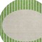 Homeroots 8' Green And Gray Round Striped Washable Indoor Outdoor Area Rug 597159 - alternate 3
