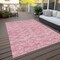 Homeroots 10' X 14' Pink And Ivory Geometric Washable Indoor Outdoor Area Rug 583383 - alternate 4