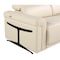Homeroots 65in Cream and Black Italian Leather Power Reclining Loveseat 720490 - alternate 7
