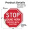 Signmission Stop Sound Horn Proceed with Cautio, 4 inch X 4 inch, Vinyl Decal, 2PK OC-D-2PACK-4-323 - alternate 3