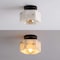 Jonathan Y Tessa 8" 1-Light Modern Contemporary Alabaster/Iron Hexagonal LED Semi Flush Mount, White Marbling/Bl JYL1204B - alternate 5