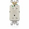 Leviton Duplex Straight Blade Receptacle, 5-20R, 20 A, 125V AC, 2 Pole, 3 Wire, Flush Mount, Grounded AFTR2-HGT - alternate 1