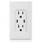 Leviton USBReceptacle, 15A, 1/2hp, Wht, Thrmplstc T5635-W - alternate 4