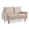 Homeroots 57" Beige And Dark Brown Velvet Loveseat 543721 - alternate 3