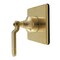 Kingston Brass Single-Handle Three-Way Diverter Valve with Square Trim Kit, Brushed Brass KS3047KL - alternate 1