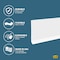 Zoro Select Wall Base Molding, 4 ft L, White 820N59 - alternate 2