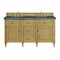 James Martin Vanities Lorelai 60'' D Vanity, Light Natural Oak w/ Parisien Bleu Silestone Top w/FreePower Wireless Charger 424-V60D-LNO-FPBL - alternate 1