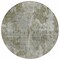 Homeroots 8' Round Green Round Abstract Washable Non Skid Indoor Outdoor Area Rug 564229 - alternate 4
