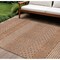 Homeroots 9' X 12' Orange And Ivory Chevron Washable Indoor Outdoor Area Rug 612290 - alternate 1