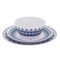 Martha Stewart 12 Piece Round Bamboo Fiber Dinnerware Set in Blue 136004.12 - alternate 2
