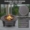 Pure Garden 32-Inch Outdoor Round Metal Wood Burning Firepit/Fireplace, Bronze 50-FP188 - alternate 2