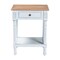 Baxton Studio Legrand Classic French Two-Tone White and Natural Brown 1-Drawer End Table 251-13896-ZORO - alternate 2