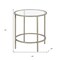 Homeroots 22" Silver And Clear Glass And Steel Round End Table 543830 - alternate 6