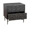 Homeroots 28" Black Two Drawer Nightstand 488756 - alternate 1