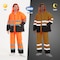 Protectx Safety Rain Jacket and Pant Suits, Polyester, Class Class 2 Orange, M ST-RS150D-ORBK-M-01 - alternate 4