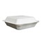 Kitch 24/7 Disposables White Compostable Molded Fiber Hinged Container, 8 x 8 inch, 200PK KC-8X8HC-NPAW - alternate 2
