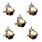 Service Caster 2 Inch Antique Brass Hooded Grip Ring Ball Casters with Brakes SCC, 5PK SCC-GR01S20-POS-WA-SLB-716-5 - alternate 1