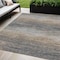 Homeroots 5' X 8' Pewter Striped Washable Indoor Outdoor Area Rug 608486 - alternate 1