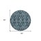 Homeroots 8' Teal Blue And Sky Blue Round Damask Washable Indoor Outdoor Area Rug 588198 - alternate 3