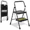 Simple Deluxe 2 Step Ladder, Step Stool Foldable, 800lbs Portable Ladder with Wide Anti-Slip Pedal, Step Stool fo 3A88HILADDERBT2SBLK - alternate 1