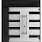 Vdomdoors Front Exterior Prehung Aluminum Double Doors Ronex0131 Grey 1 Sidelight and Top Transom Mirrored RONEX0131DEXD-GRE-W72+12xH96+12-LH-I - alternate 1