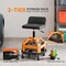 Wrightmaster 36.4 in. Adjustable Shop Stool with 2-Tier Storage Rack, 360 Deg Full Rotation, Two Casters w/Brake ZOR-P412514 - alternate 3