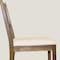 Homeroots Set of Two Cream and Natural Fabric and Wood Partially Open Back Dining Side Chairs, 2PK 716276 - alternate 3