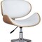 Homeroots Brown White and Silver Adjustable Height Swivel Rolling Office Chair 554033 - alternate 2