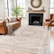 World Rug Gallery Beige Medallion Flat Pile Washable Rug, Pet Friendly, Non-Slip, 7ft 7in x 9ft 6in WR170BEIGE8X10 - alternate 1