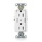 Leviton Dec Plus Dup 15A 125V TR 2Mrk-Ctrl Wht TDR15-S2W - alternate 1