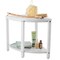 Lavish Home Corner Shower Bench Water Resistant Shower Stool for Inside Shower, Bathroom, or Sauna Foot Rest ST-BATH8-WHT - alternate 4