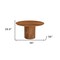 Homeroots 56" Brown Solid Wood Ribbed Texture Pedestal Base Round Dining Table 572214 - alternate 4
