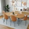 Leisuremod Tule Dining Side Chair with Velvet Seat and Steel Frame, Natural Wood/Brown, 2PK TCNW18BR2 - alternate 3