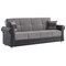 Homeroots 89" Gray Polyester Convertible Futon Sleeper Sofa And Toss Pillows With Storage 607111 - alternate 4