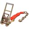 Mytee Products 4PK 3inx30ft Ratchet Strap w/Chain Anchor 5000 Lbs WLL for Flatbed Trailer - Red, 4PK RS330C-Rx4 - alternate 2