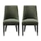Manhattan Comfort Beever Chenille Wood Dining Chair in Forest Green - Set of 2 DC103-GR - alternate 1