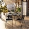 Flash Furniture 5PC Patio Set-55" Glass Table, 4 Black Chairs TLH-089REC-017CBK4-GG - alternate 4