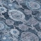 Homeroots 8' Navy Blue And Denim Blue Round Damask Washable Indoor Outdoor Area Rug 588186 - alternate 3