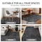 World Rug Gallery Minimal Stripe Geometric Shag Runner Rug 2 ft 3 in x 8 ft Anthracite WR130ANTHRACITE2X8 - alternate 3