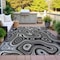 Homeroots 9' X 12' Black And Ivory Geometric Washable Indoor Outdoor Area Rug 631375 - alternate 3
