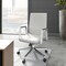 Leisuremod Aleen Office Chair in Upholstered Leather and Iron Frame with Swivel and Tilt, White AO19WL - alternate 5