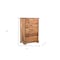 Homeroots 51" Brown Solid Wood Live Edge Five Drawer Standard Chest 552247 - alternate 7