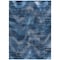 Homeroots 9' X 12' Navy Blue And Sky Blue Abstract Washable Indoor Outdoor Area Rug 587126 - alternate 4