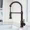 Vigo Edison 19inH Single-Handle Pull-Down Sprayer Kitchen Faucet in Matte Black VG02001MB - alternate 2