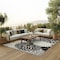 Homeroots 6' X 9' Black And White Floral Indoor Outdoor Area Rug 546678 - alternate 3