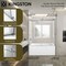 Kingston Brass 60" Acrylic Anti-Skid Alcove Left-Hand Drain Tub with Right Sliding Tub Door, White/Brushed Brass KVTAM6032L22D7 - alternate 3