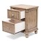 Homeroots 28" Natural Solid Wood and Wicker Ribbed Texture Two Drawer Nightstand With USB Port 571345 - alternate 4